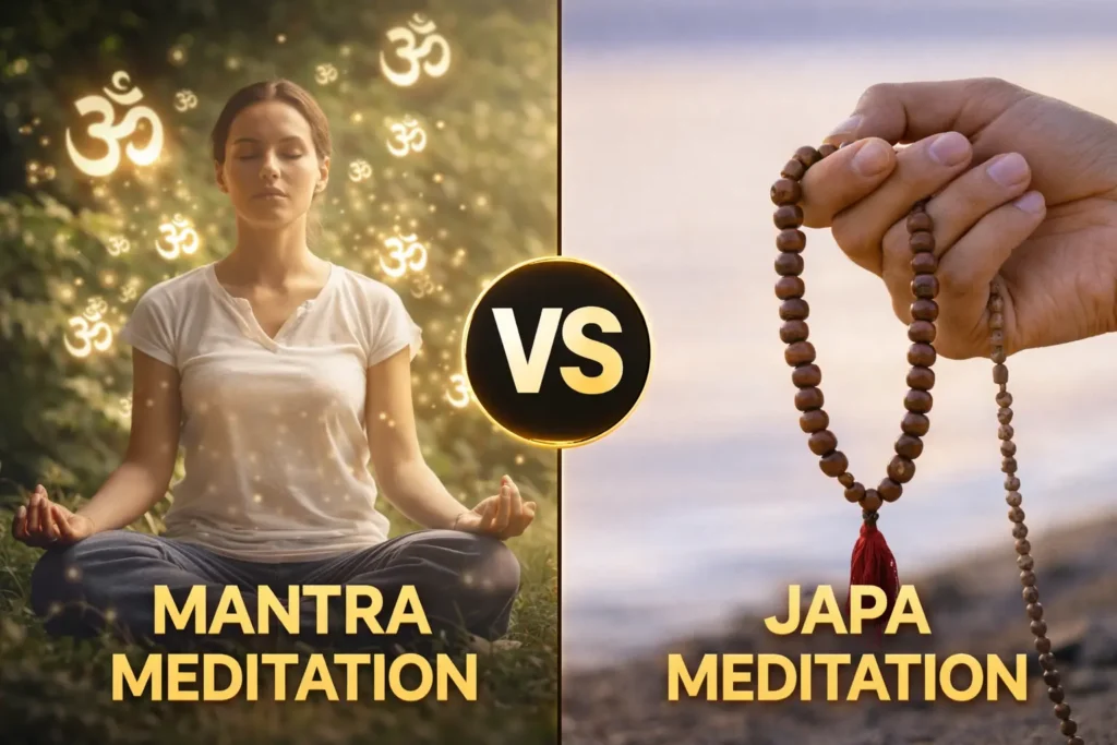 difference between mantra meditation and japa meditation