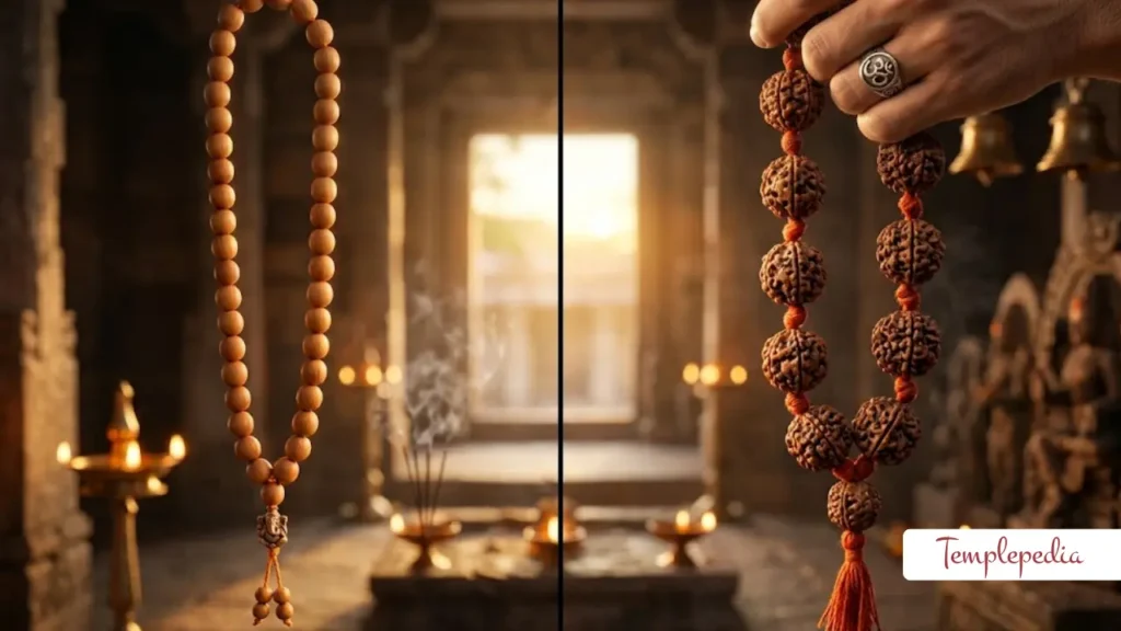 Tulsi Mala vs Rudraksha Mala featured image for blog